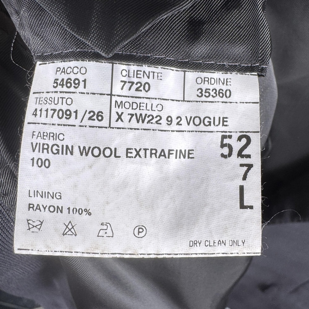 Corneliani Blazer Mens 52L(EU)‎ 42L Gray Check Super 120s Wool Made Italy Coat - Picture 10 of 12